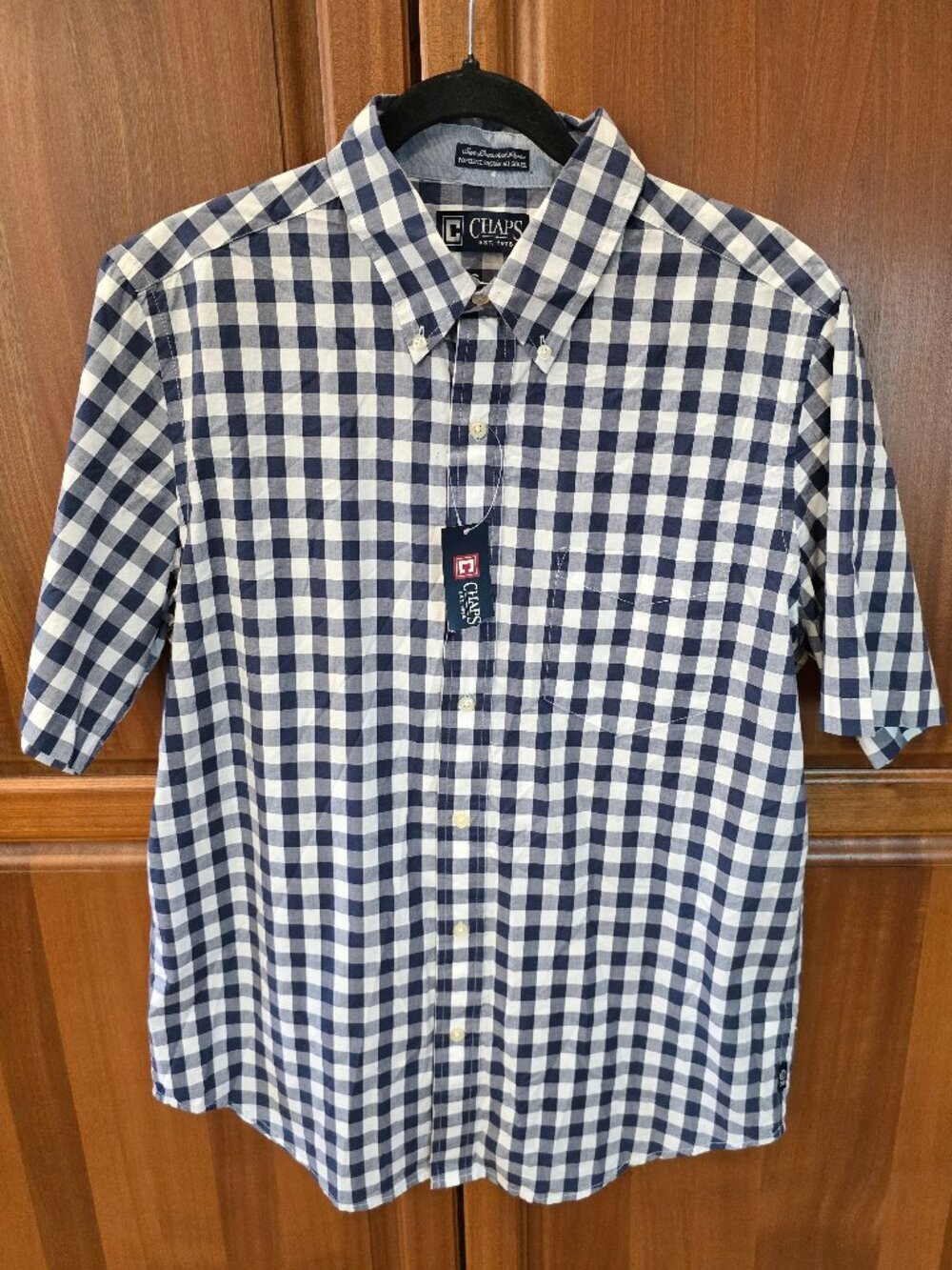 NWT Chaps short sleeve button up medium